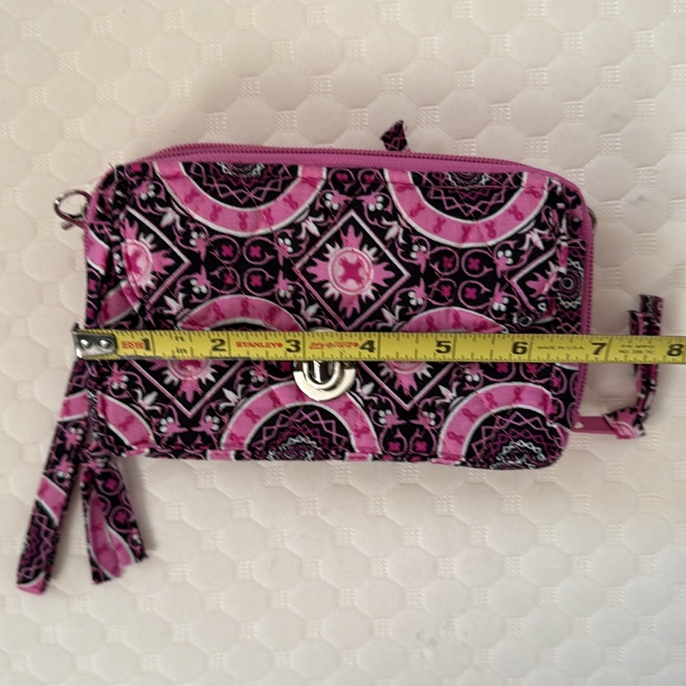 NEW Breast Cancer 2 Zipper- 21 Compartment Wristlet - Picture 13 of 14